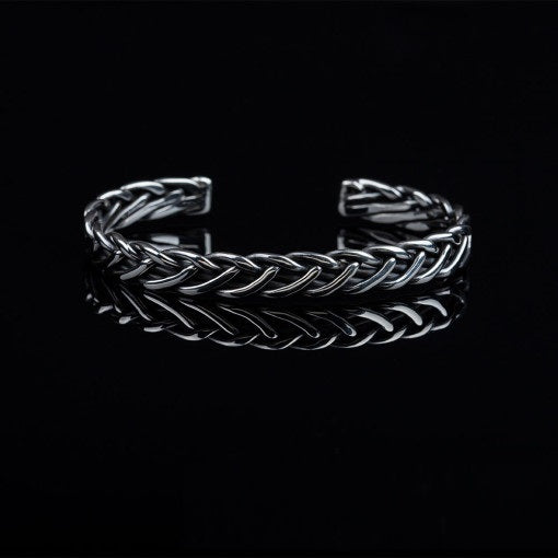 Elegant Cuban Silver Cuff Bracelet No3