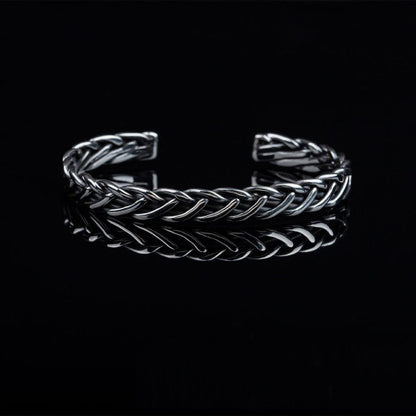 Elegant Cuban Silver Cuff Bracelet No3