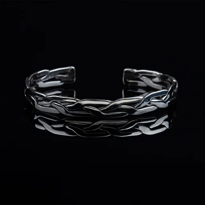 Elegant Cuban Silver Cuff Bracelet No2