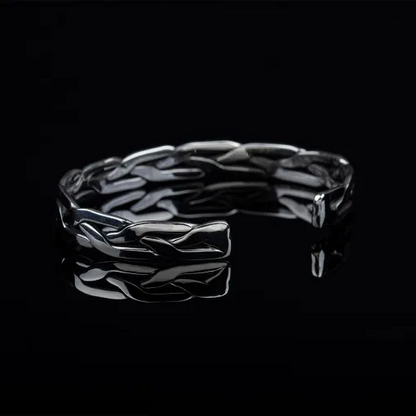 Elegant Cuban Silver Cuff Bracelet No2