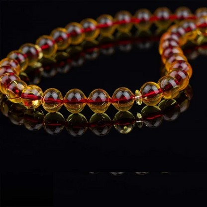 Yellow Amber 33 Beads Tasbih Misbaha No1