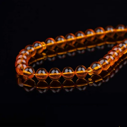 Orange Amber 33 Beads Tasbih Misbaha No1