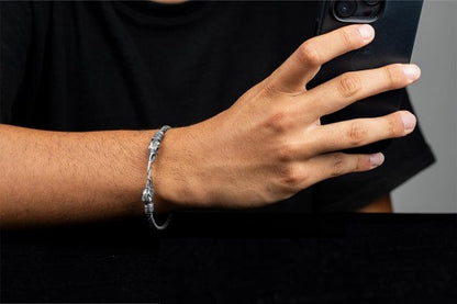 Beak Oxidized Silver Cuff Bracelet