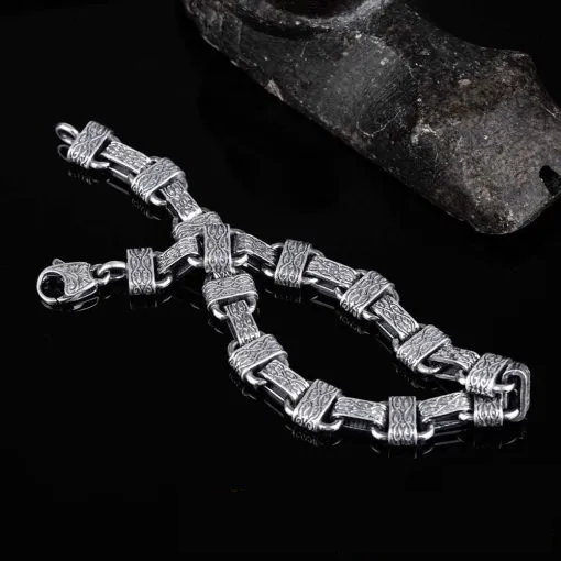 Special Design Silver Chain Bracelet For Men No9