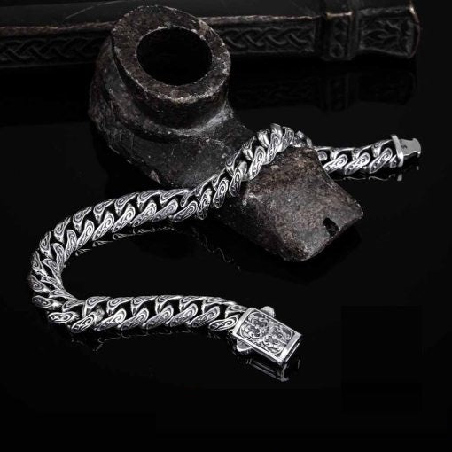 Special Design Silver Chain Bracelet For Men No4