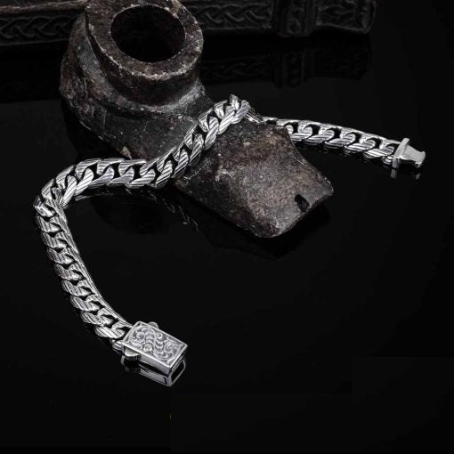 Special Design Silver Chain Bracelet For Men No8