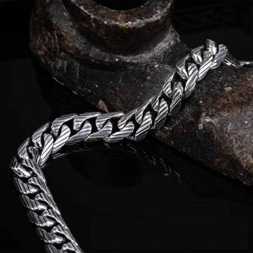 Special Design Silver Chain Bracelet For Men No8