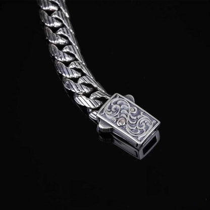 Special Design Silver Chain Bracelet For Men No8