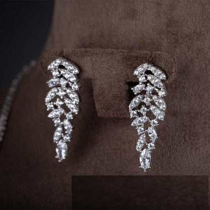 Exclusive White Zircon Bridal Silver Jewelry Set