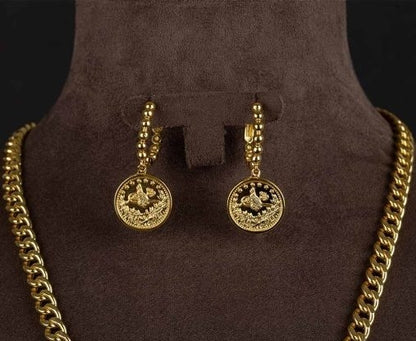 Ottoman Style Bridal Golden Jewelry Set