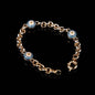 Evil Eye Mix Zircon Gold Plated Bracelet For Women