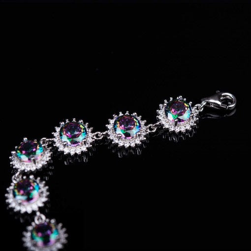 Mystic Topaz Exclusive Silver Bracelet For Women