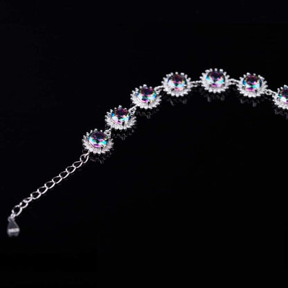 Mystic Topaz Exclusive Silver Bracelet For Women