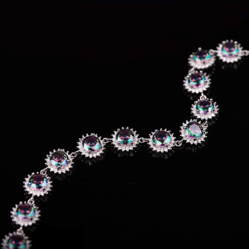 Mystic Topaz Exclusive Silver Bracelet For Women