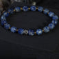 Lapis Lazuli Faceted Beaded Elastic Bracelet