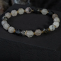 Rutilated Quartz Faceted Beaded Elastic Bracelet