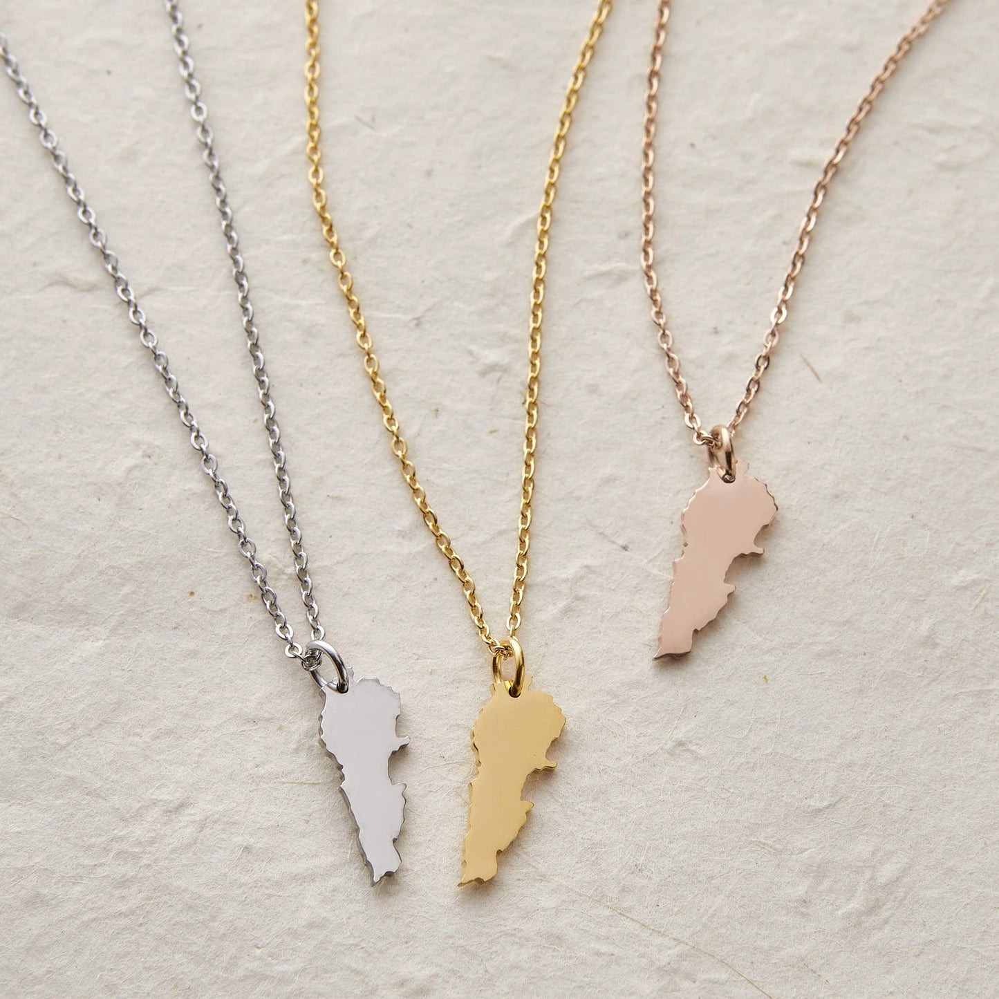 Country Map Necklace  Women