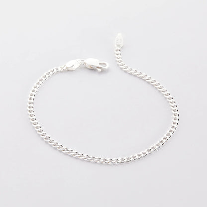 Cuban Chain Bracelet  Sterling Silver