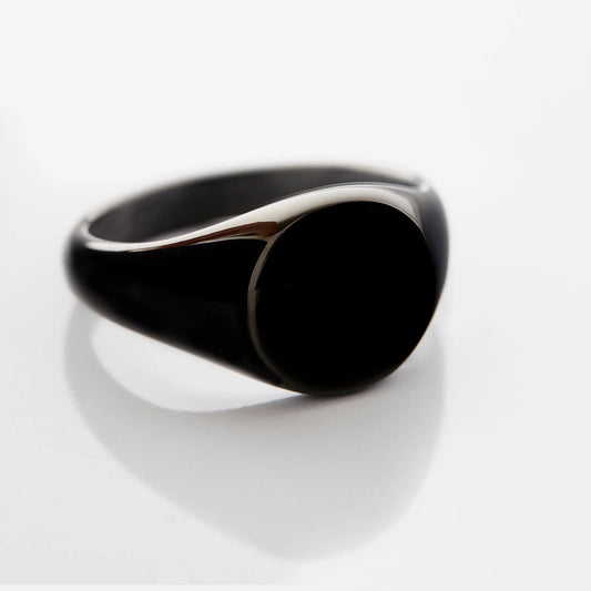 Round Signet Ring  Men