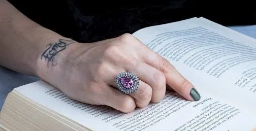 Mahidevran Sultan Pink Topaz Silver Ring