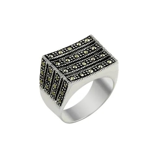 Marcasite Mens Ring