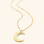 With Hardship Comes Ease  Crescent Necklace