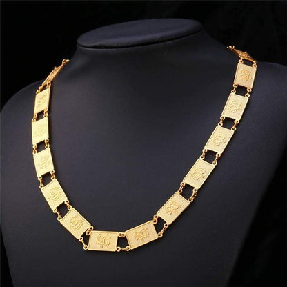 Allah Necklace Drop Earrings For Women GoldSilver Color Jewellery set IS1 IS2