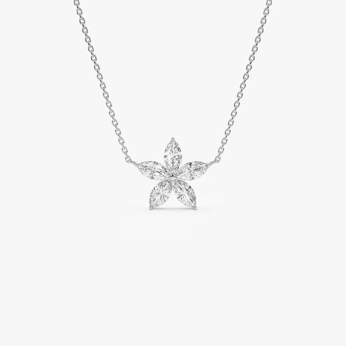 Solitaire Flower Necklace