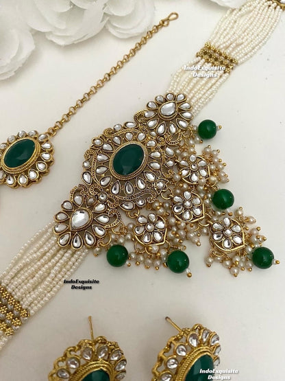 Gorgeous Kundan Pearls Choker Set
