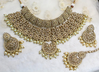 Necklace Set sea green pink choker necklace Jewellery set