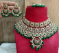 Necklace Set sea green pink choker necklace Jewellery set