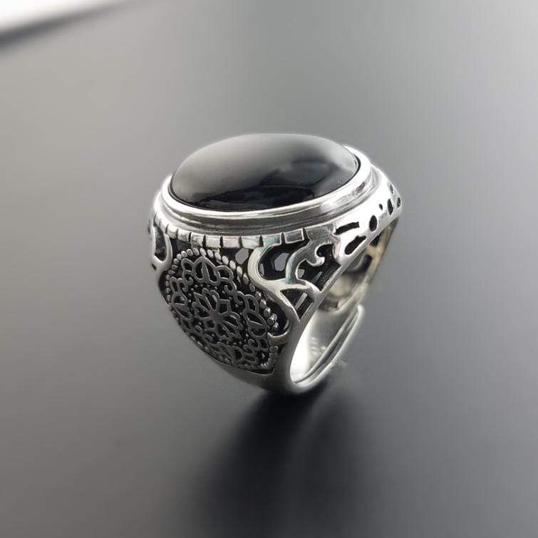 925 Sterling Silver Black Onyx Ring for Men NS3 IS1 IS2