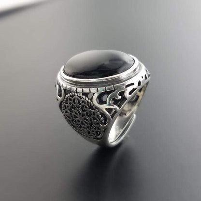 925 Sterling Silver Black Onyx Ring for Men NS3 IS1 IS2