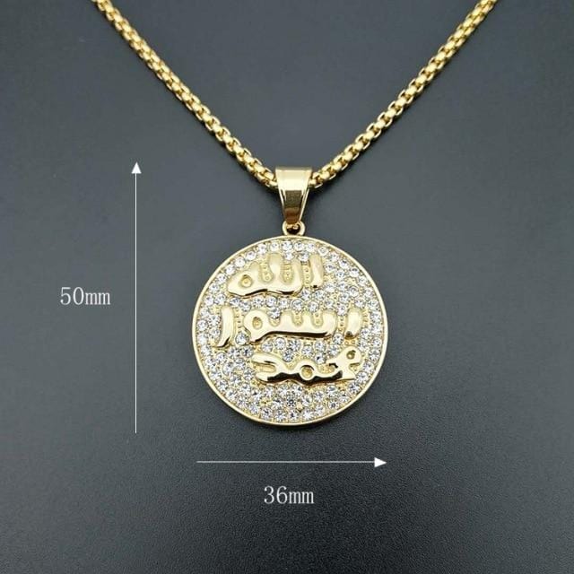 Crystal Allah Pendant Necklace IS1 IS2 NS3