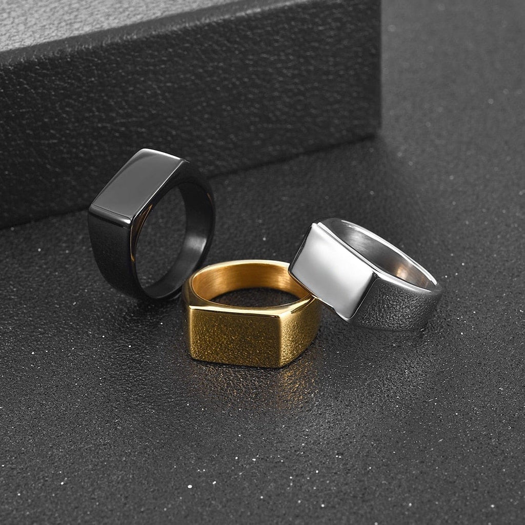 New Stainless Steel Signet Ring for Him IS1 IS2 NS3