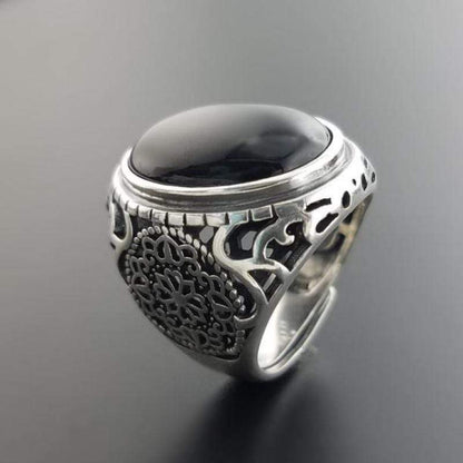 925 Sterling Silver Black Onyx Ring for Men NS3 IS1 IS2